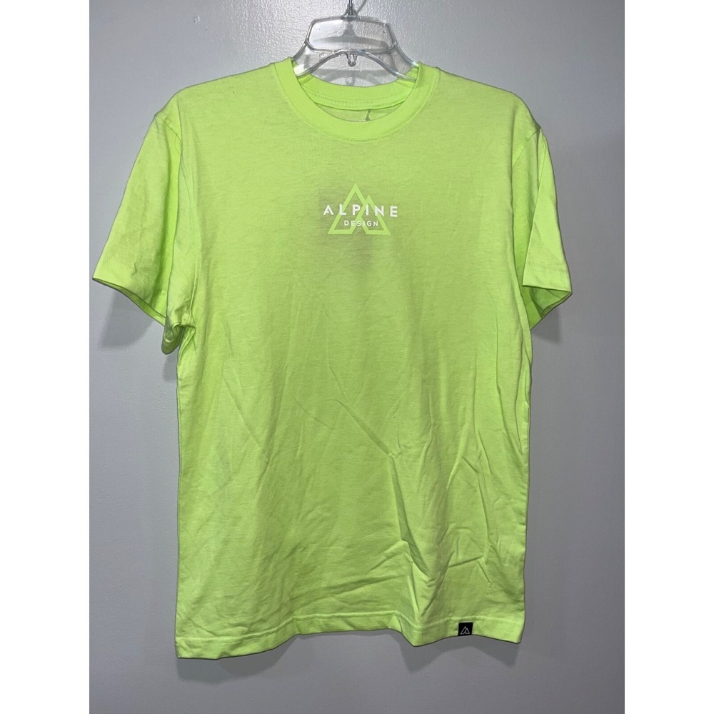 Alpine Design Mens Short Sleeve T-Shirt Size Small Lime Green Earth